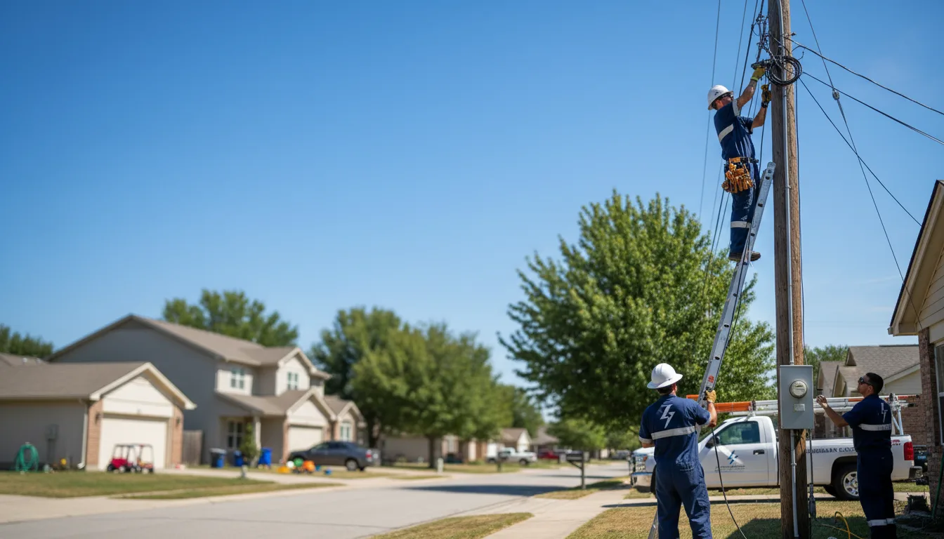 Residential electrician providing installation services in Morse, TX